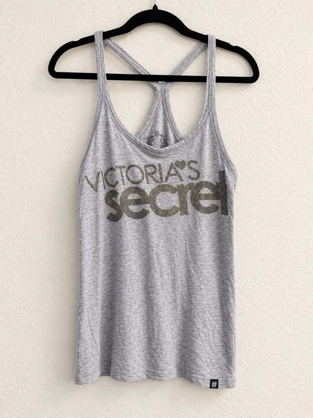 Y2K Victoria’s Secret Supermodel Essentials Gray Racerback Tank Top